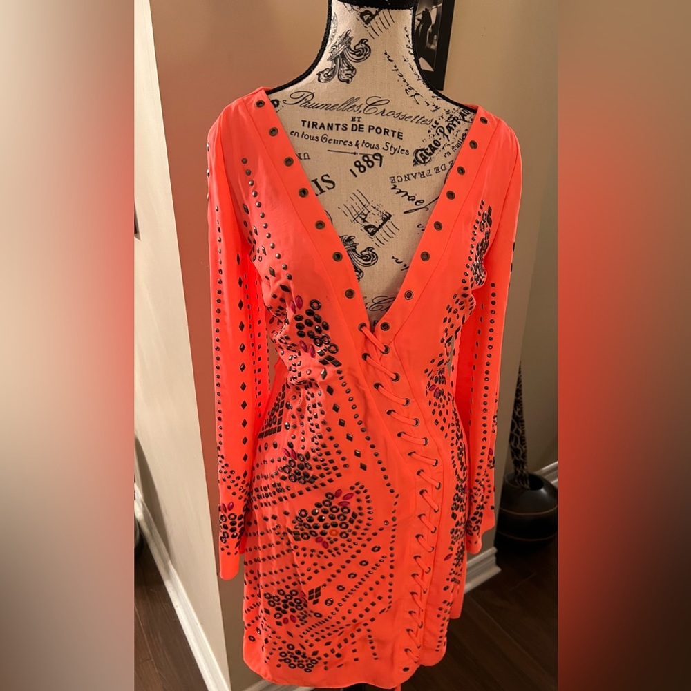 Coral studded dress size small